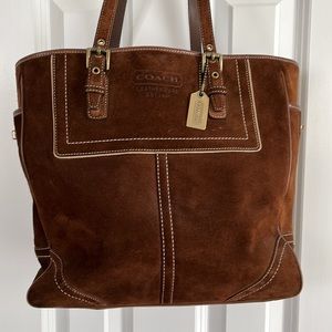 Coach Suede Tote Bag